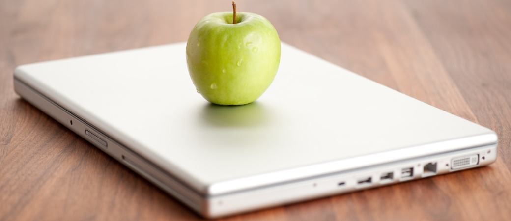 Der Apfel wird aufgepeppt - Sticker für Macbooks